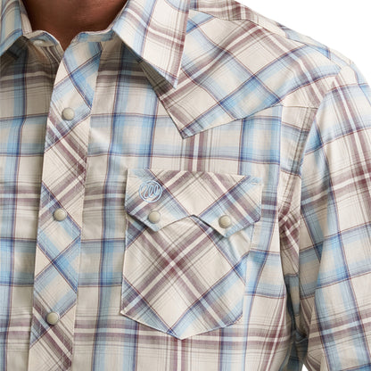 Wrangler Men's Long Sleeve Western Snap Shirt - Tan