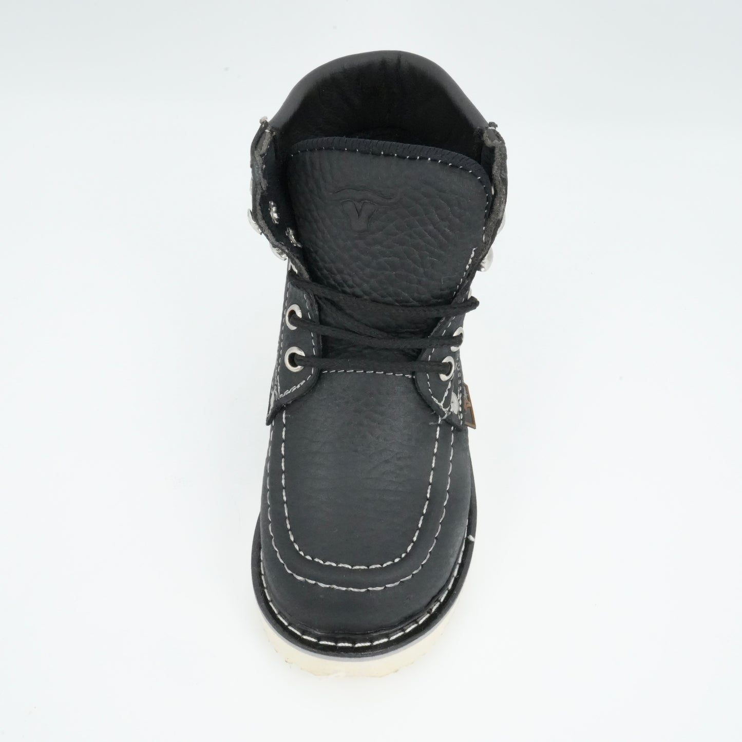 Hooch Kid's Work Boot Black Moc Toe Boot