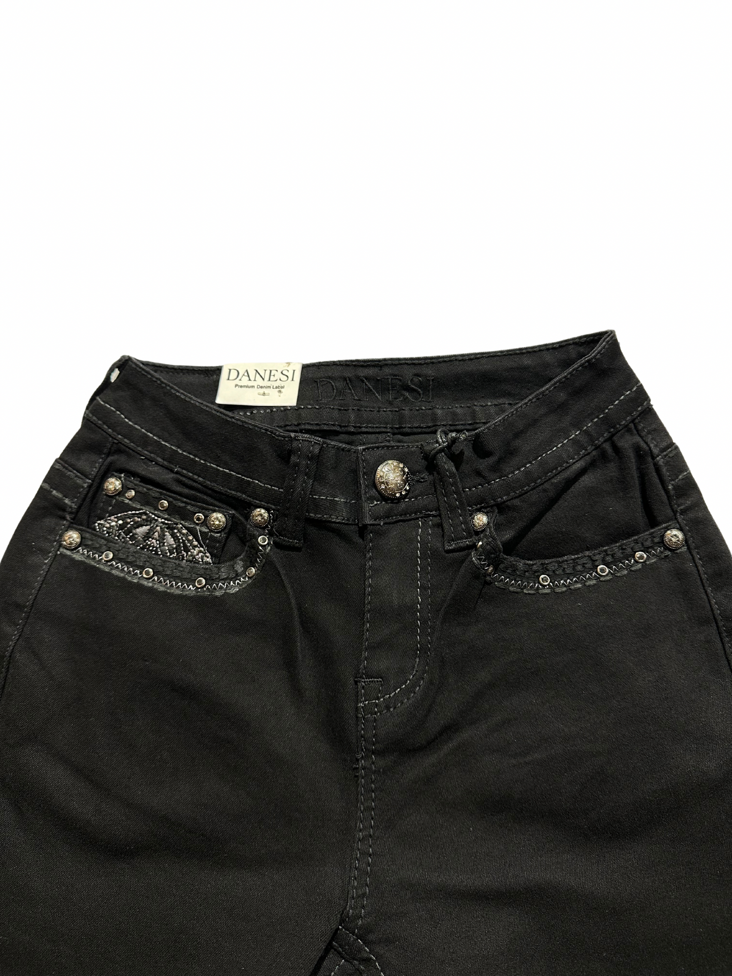 Danesi Black Bling Star Pocket Bootcut Jean