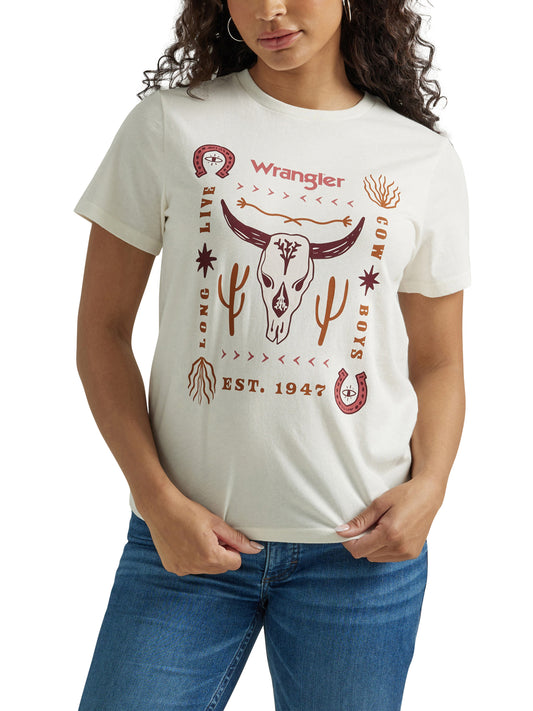 Wrangler Women's Western Graphic Marshmallow T-Shirt