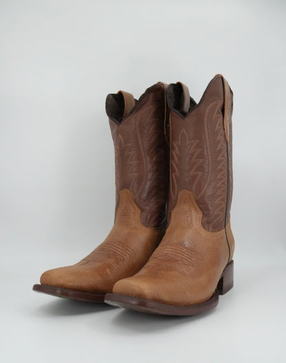 Denver Boots Men's Tan Leather Semi Square Toe Boot