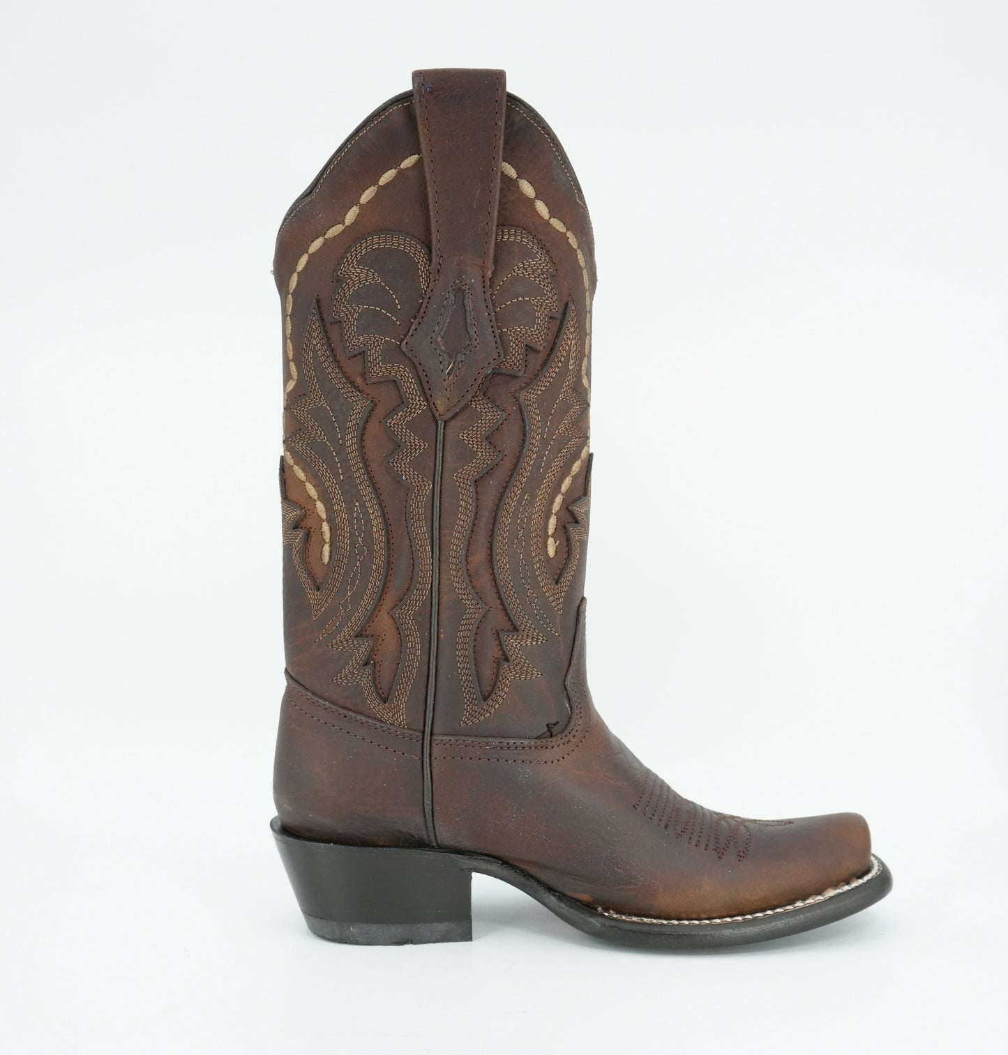 Wild West Women's Walnut Rage Semi Square Toe Dubai Boot