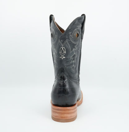 A&A Little Kid's Black Caiman Tail Print Boot