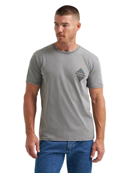 Wrangler Men's Steer Skull Back Graphic T-Shirt - Grey Heather