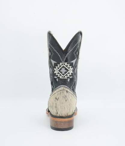 Rock'em Kid's Cow Hair White/Black Boots Size: 11 US / 18 MEX  *AS SEEN ON IMAGE*