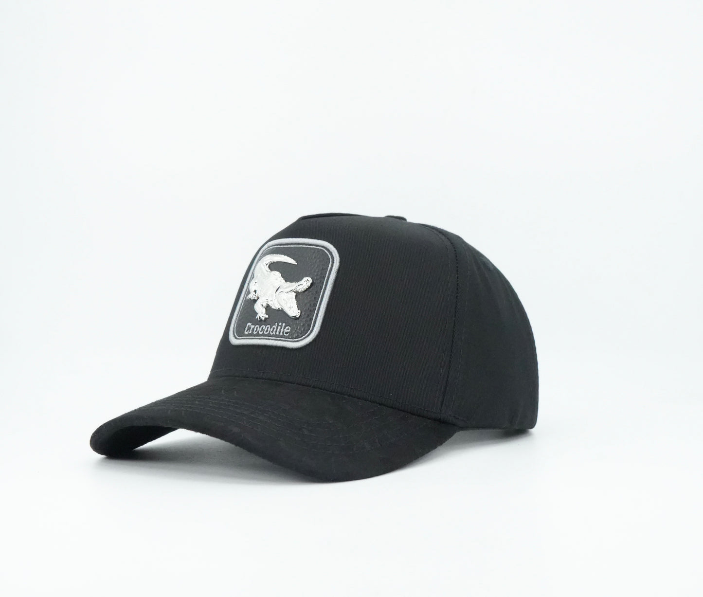 The King Ranch Crocodile Patch Cap - Black