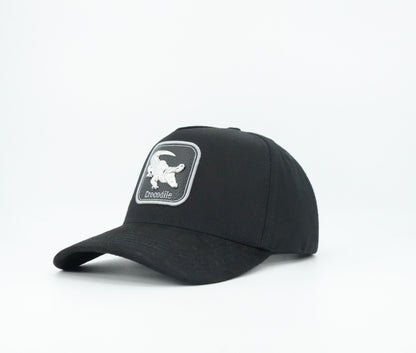 The King Ranch Crocodile Patch Cap - Black