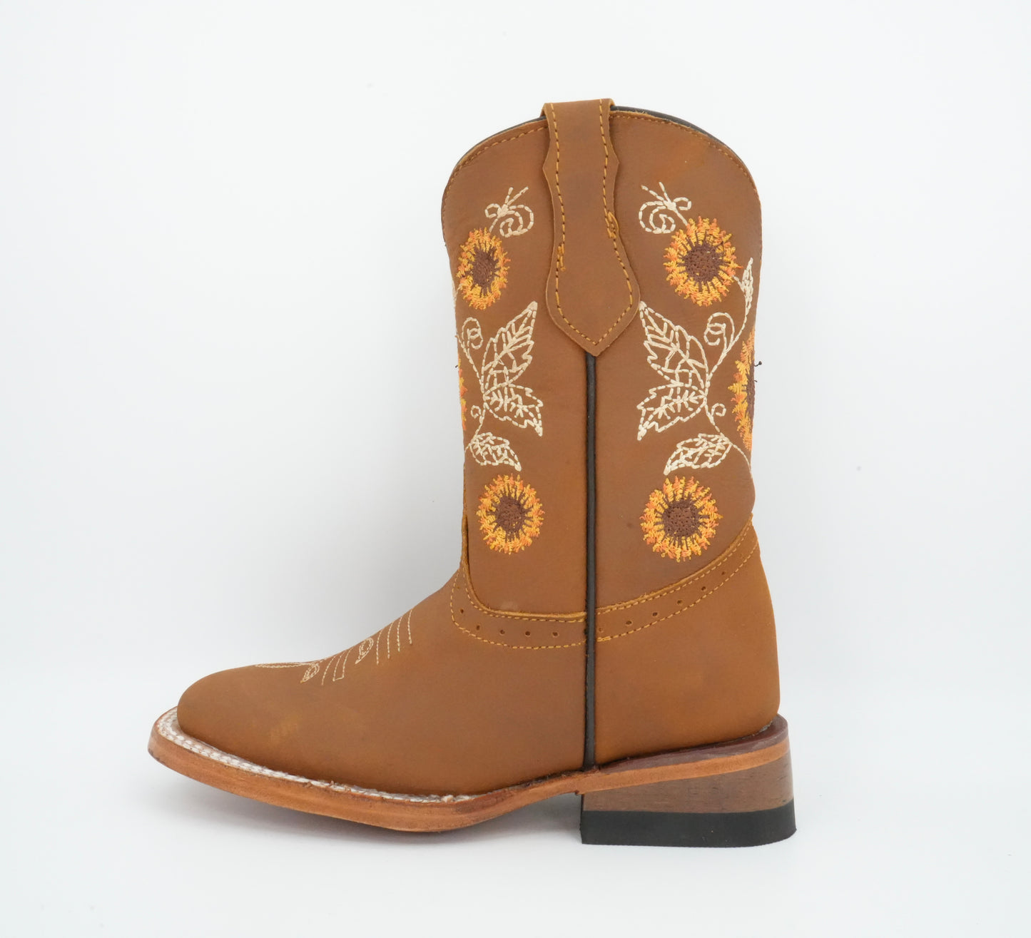 Quincy Kid's Crazy Tang Sunflowers Square Toe Boot