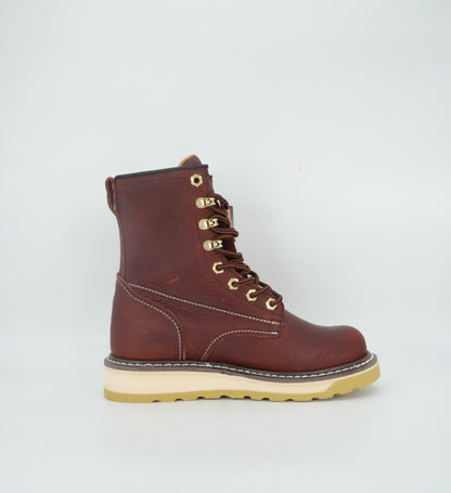 Cactus Men's Leather Lace Up Work Boot - Wine