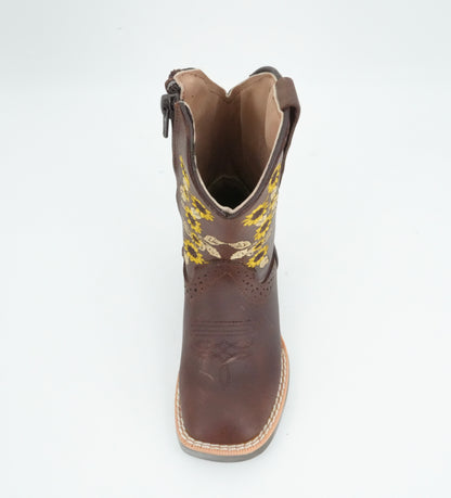 Black Stone Kid's Crazy Brown Sunflowers Boots