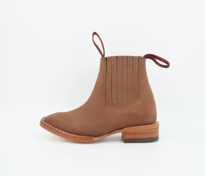 Quincy Kid's Suede Brown Short Boot