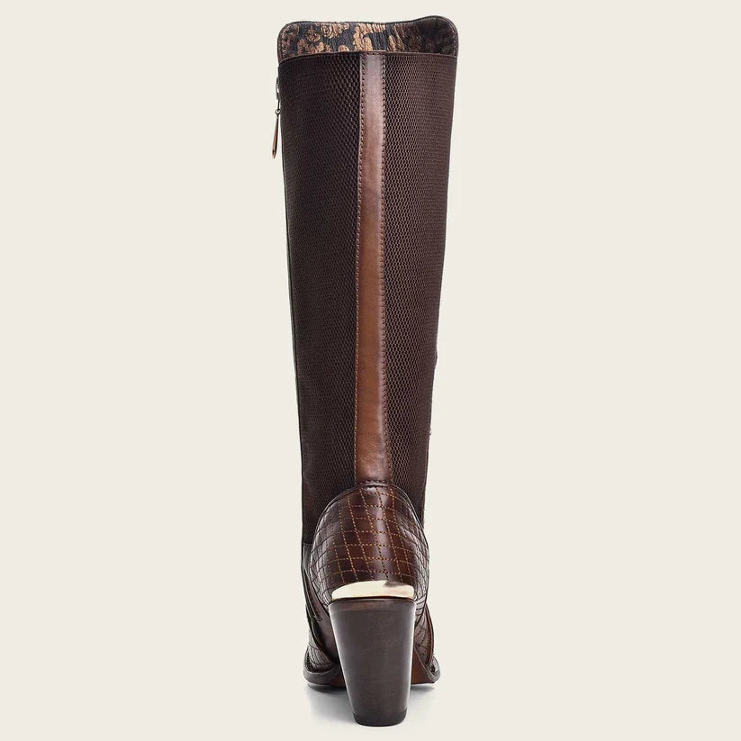 Cuadra Women's Embroided Brown Leather Boot