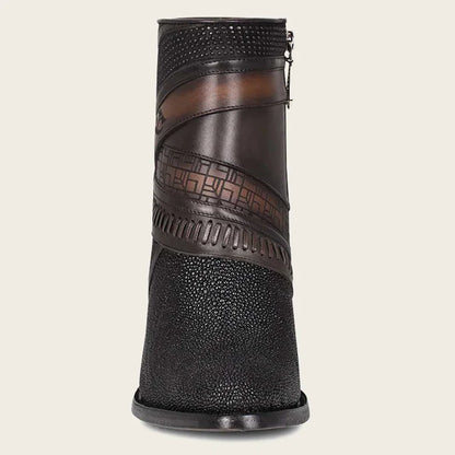 Cuadra Women's Black Genuine Stingray Leather Bootie