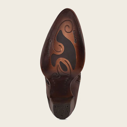 Cuadra Women's Hand Painted Brown Leather Bootie