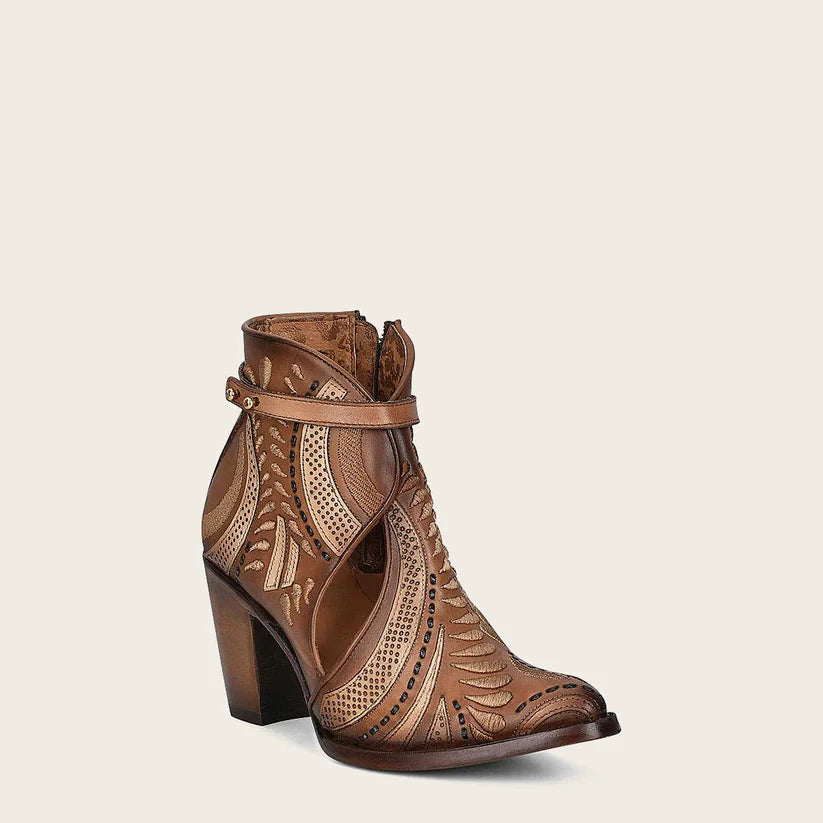 Cuadra Women's Embroided Maple Leather Bootie