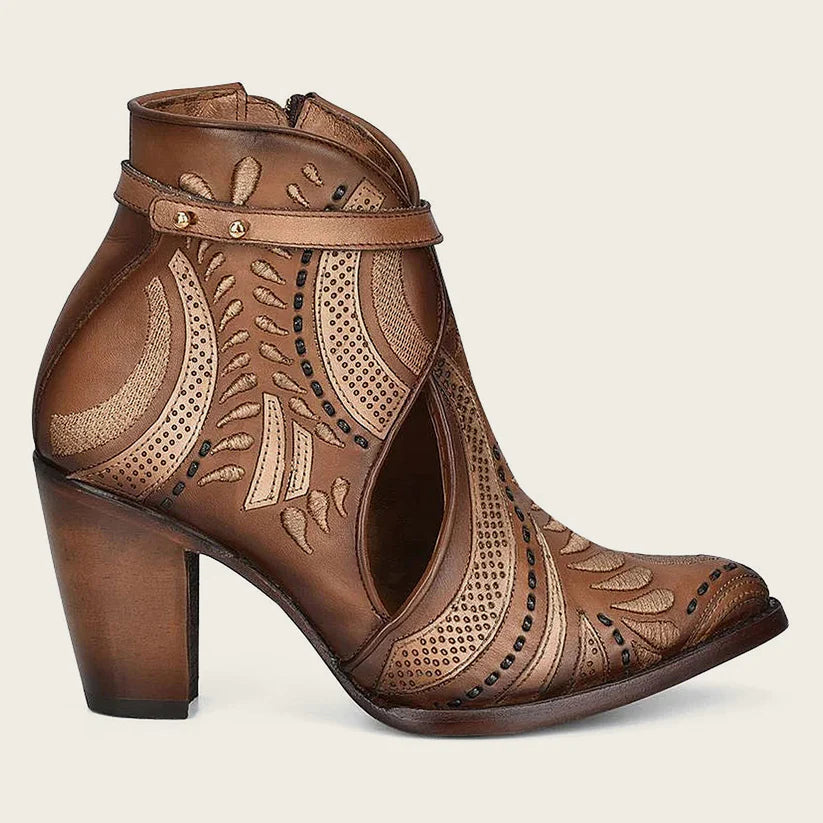 Cuadra Women's Embroided Maple Leather Bootie