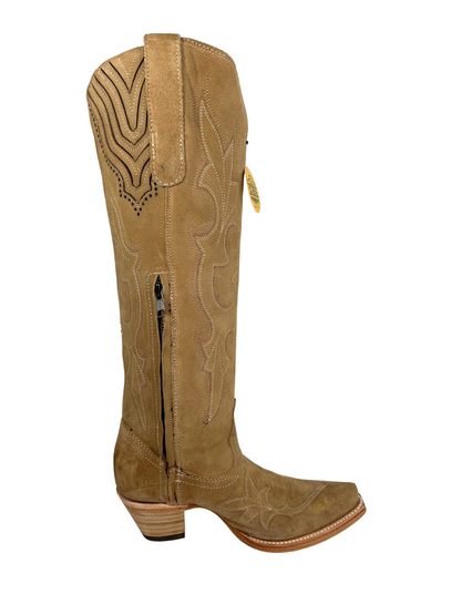Corral Sand Suede Embroidery Tall Boot