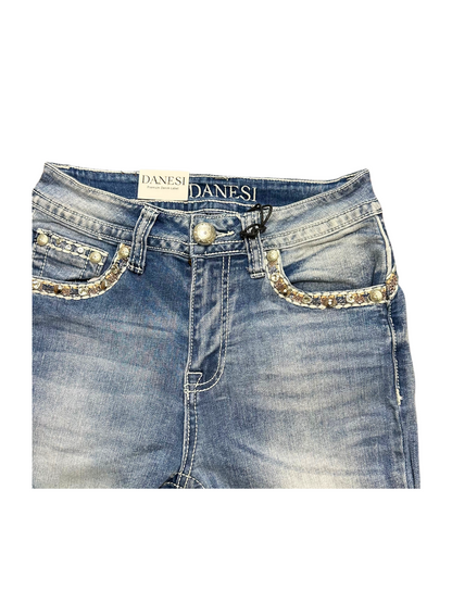 Danesi Floral Bling Pocket Bootcut Jean
