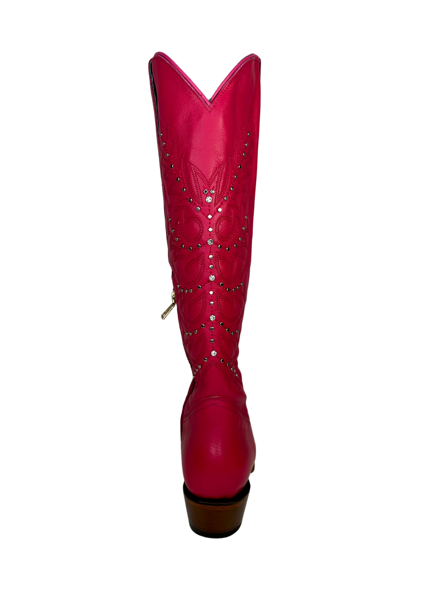 Quincy Fuchsia Pink Tall Leather Boot