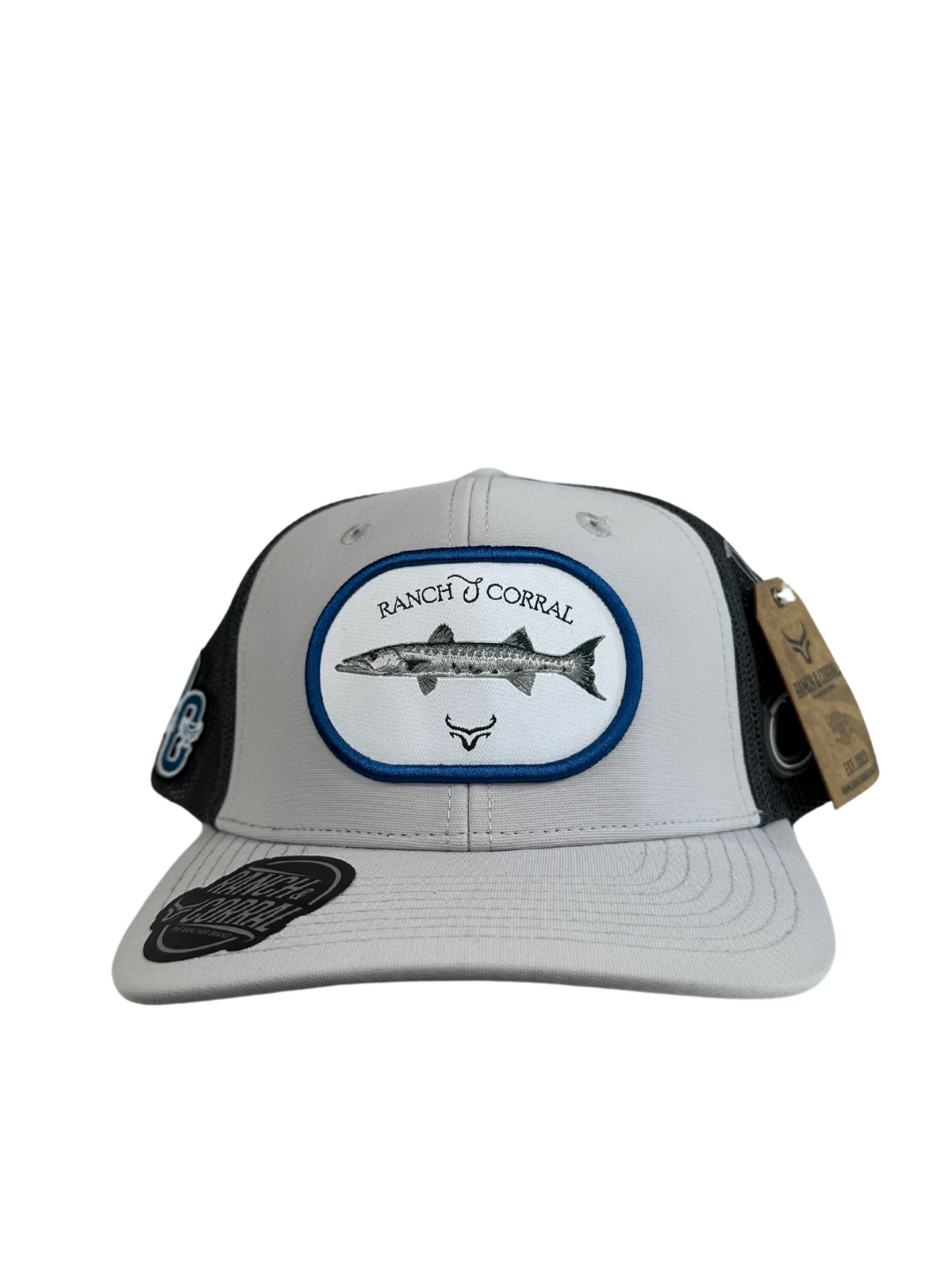 Ranch & Corral Fish Cap - Light Grey