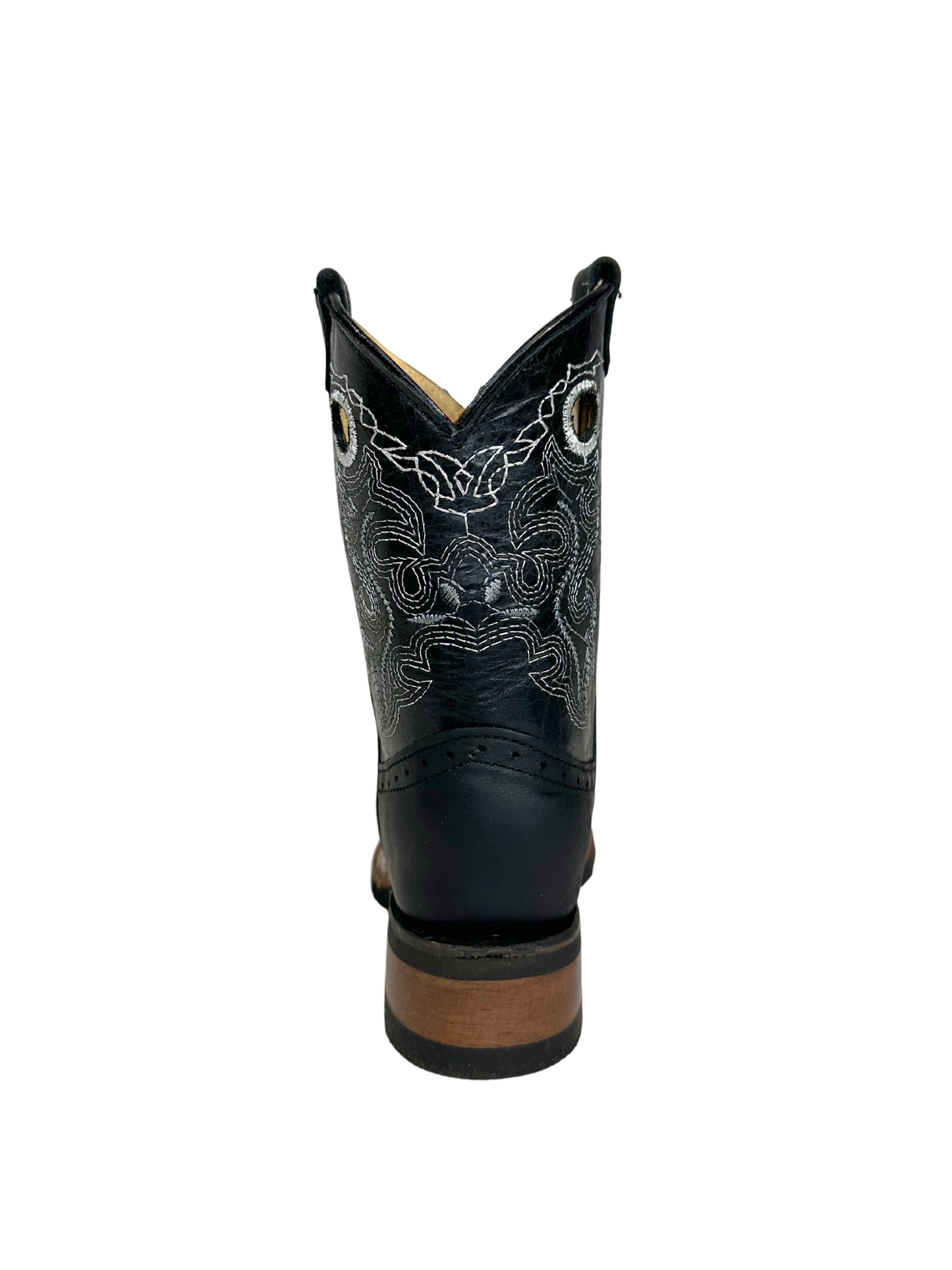Quincy Kid's Black Leather Boot