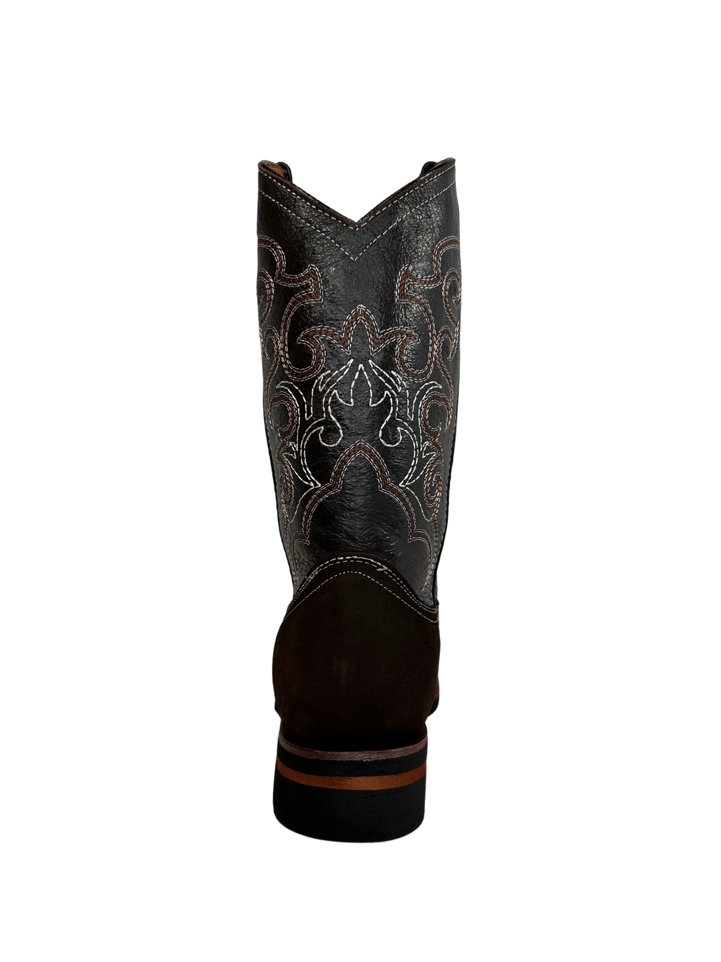 La Sierra Men's Brown Nobuck Rodeo Toe Boot