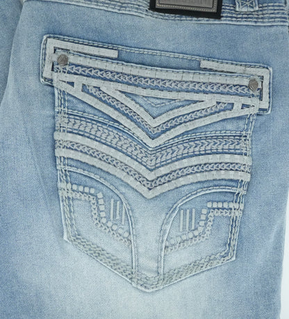 Lamasini Men's Premium Bootcut Jean Light Blue