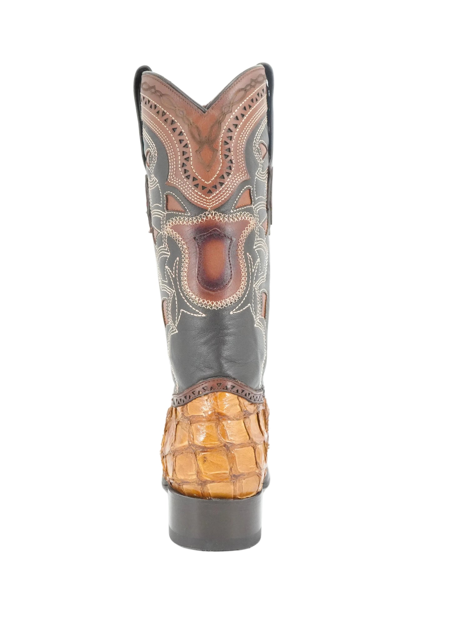 Los Altos Men's Pirarucu Versache Toe Boot - Brunt Yellow