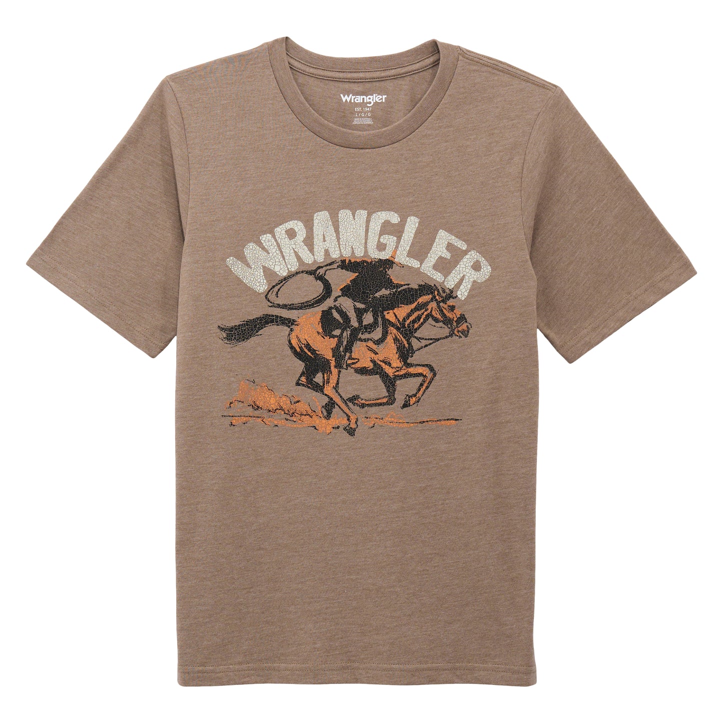 Wrangler Boy's Short Sleeve Graphic T-Shirt - Brindle Heather
