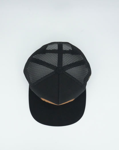 Hooey Trip Black With Tan & Brown Leather Patch Cap