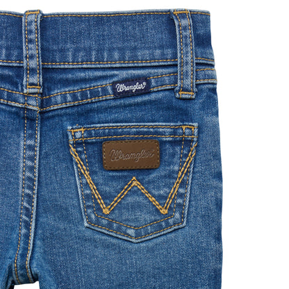 Infant & Toddler's Wrangler Stitched Pocket Dark Blue Jean (0/3M-4T)