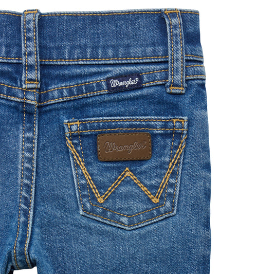Infant & Toddler's Wrangler Stitched Pocket Dark Blue Jean (0/3M-4T)