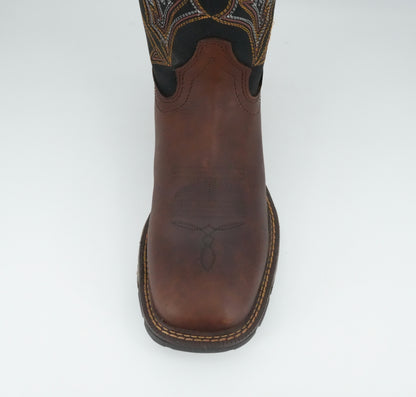 Cebu Men's WTP Square Steel Toe Work Boot - Brown