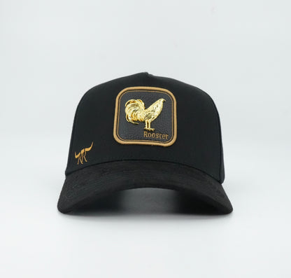 The King Ranch Rooster Patch Cap - Black