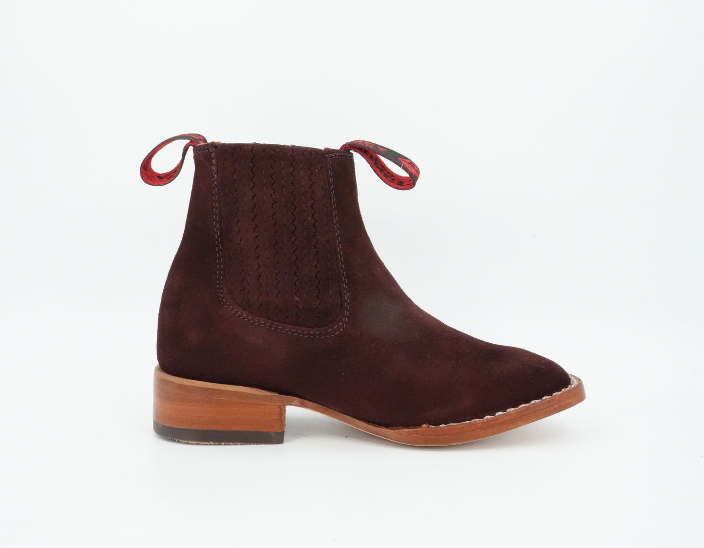 Quincy Little Kid's Suede Burgundy Short Boot