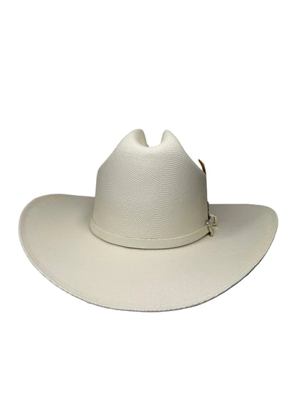 Tombstone 1,000X Johnson Western Straw Hat - White Hatband