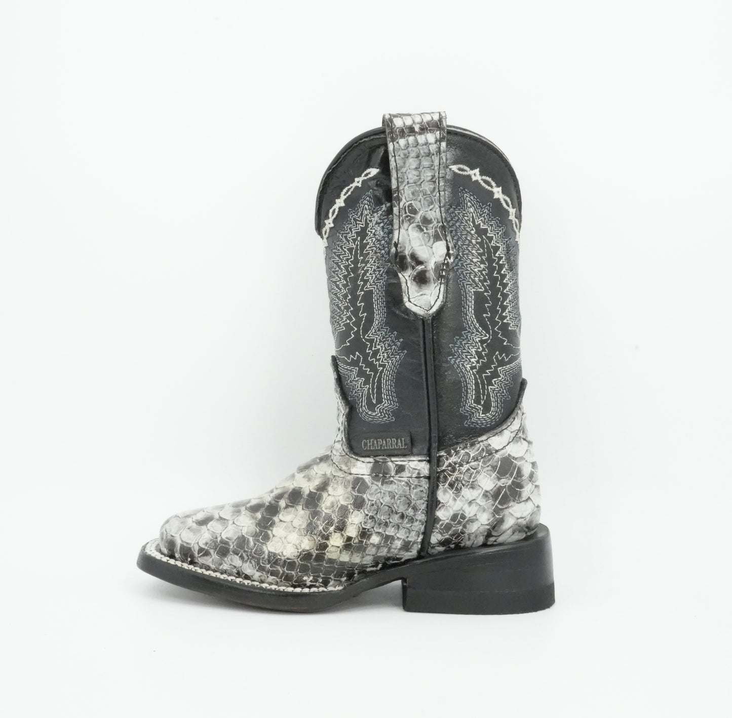 Chaparral Kid’s Python Natural Print Square Toe Boot