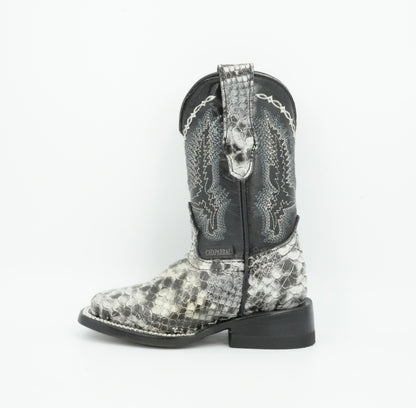 Chaparral Kid’s Python Natural Print Square Toe Boot