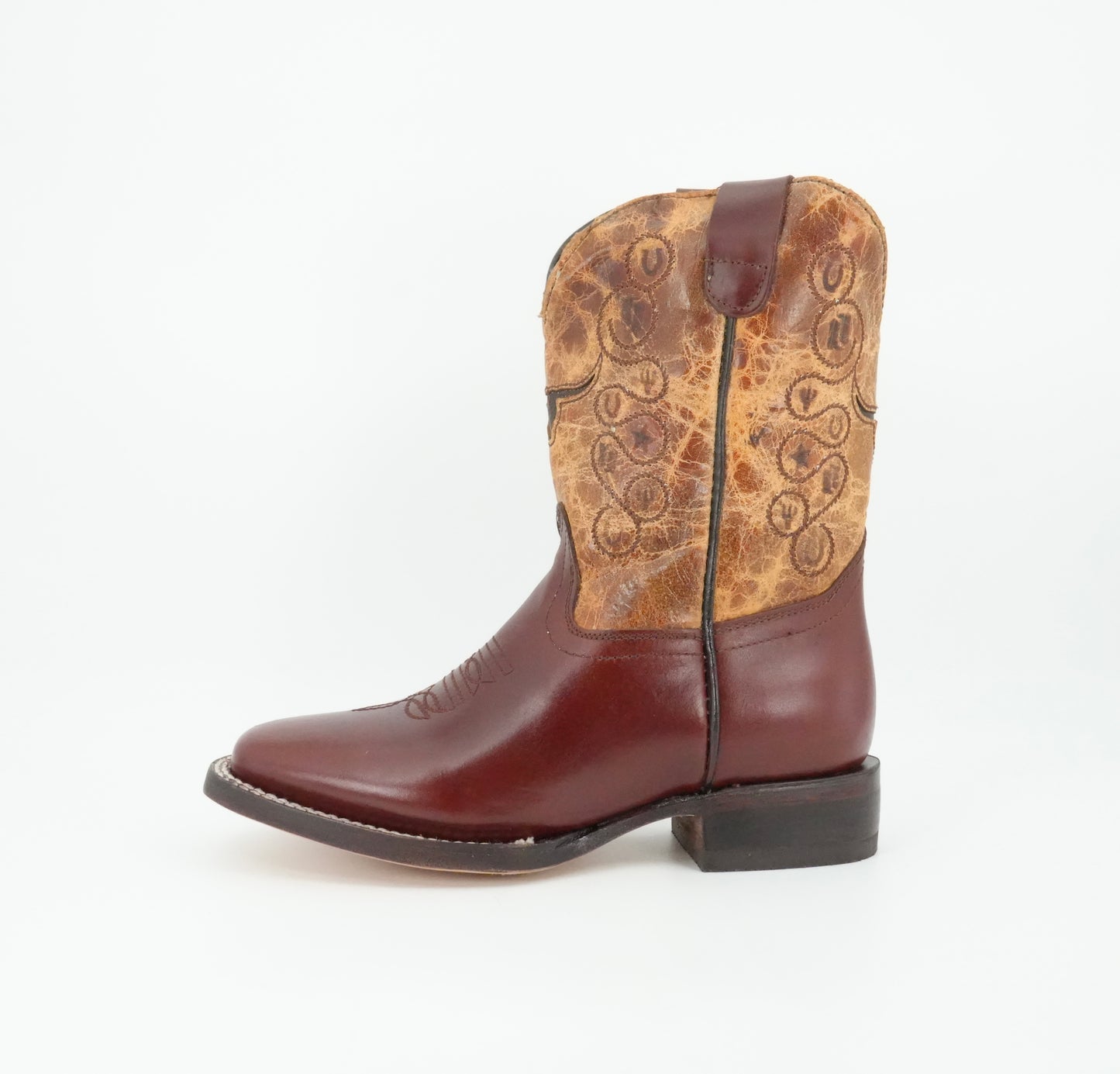 A&A Little Kid's Pull Up Shedron Western Print Boot