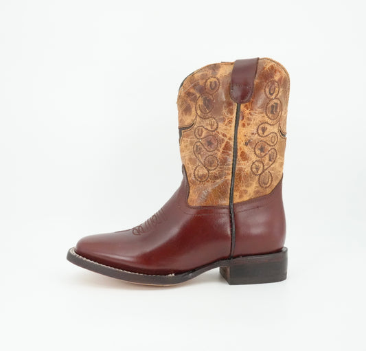 A&A Little Kid's Pull Up Shedron Western Print Boot