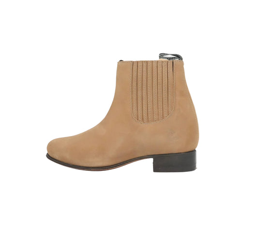 El Canelo Men's Charro Nobuck Short Boot - Light Brown