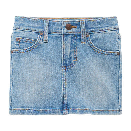 Wrangler Girl's Denim Skirt - Light Blue
