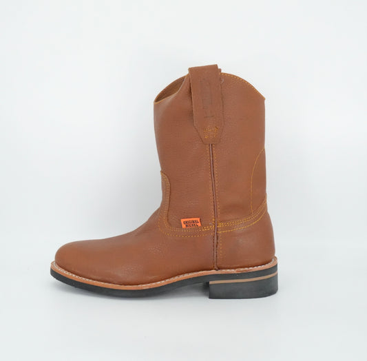 Original Michel Grisly Pull Up Oval Toe Work Boot - Honey