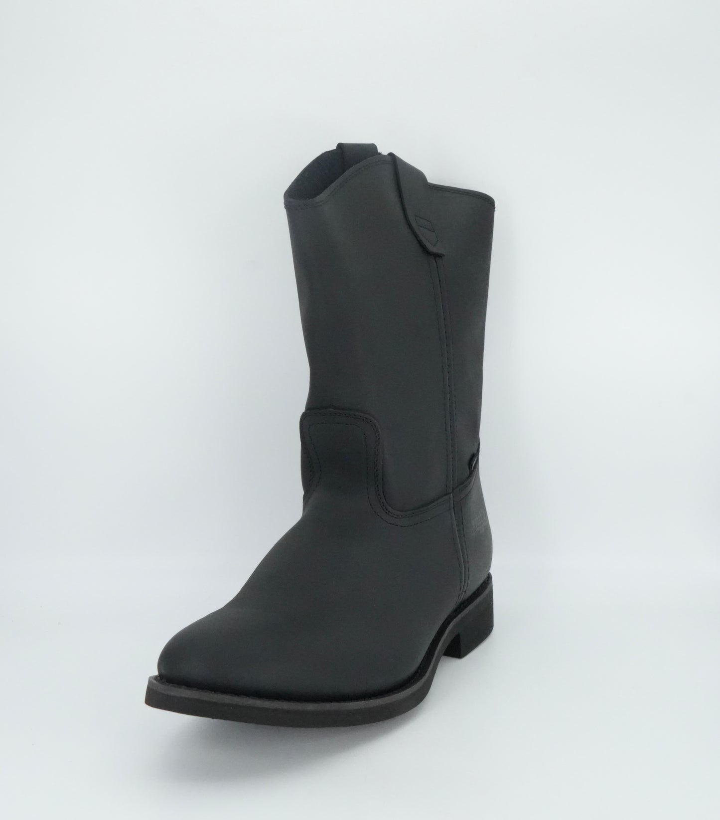 Establo Men's Grasso Pull Up Round Toe Work Boot - Black