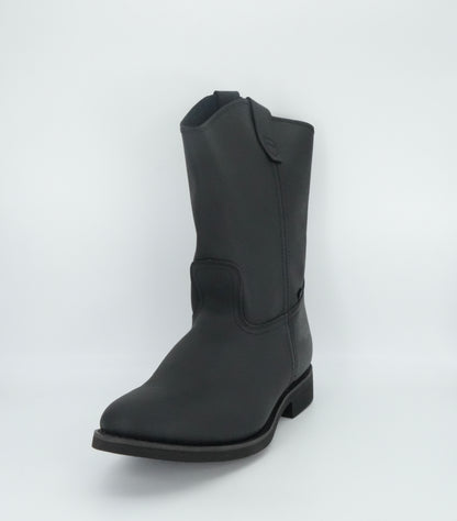 Establo Men's Grasso Pull Up Round Toe Work Boot - Black