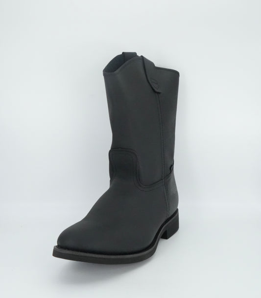 Establo Men's Grasso Pull Up Round Toe Work Boot - Black