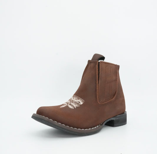 Quincy Kid's Crazy Brown Short Boot