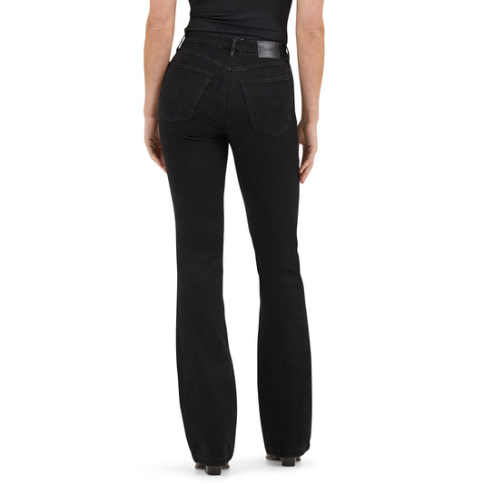 Wrangler Women's Bespoke High Rise Stretch Black Bootcut Jean