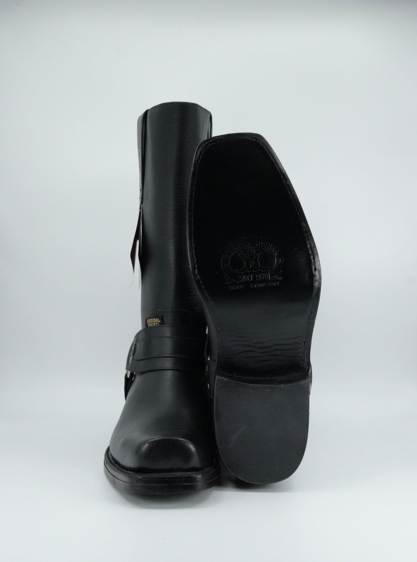 Original Michel Men's Black Trompa De Puerco Semi Square Toe Boot