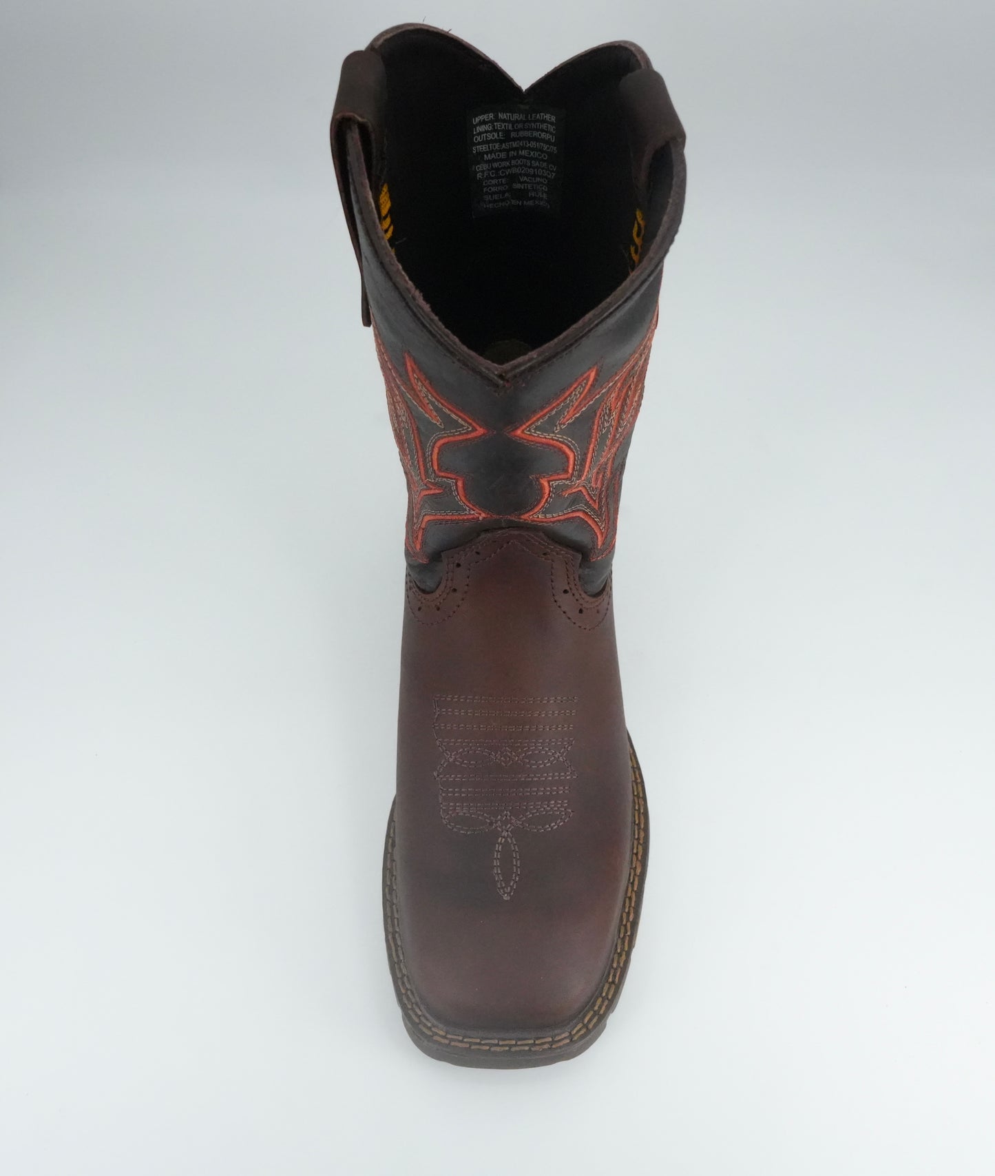 Cebu Men's Tonka Square Toe Work Boot - Brown
